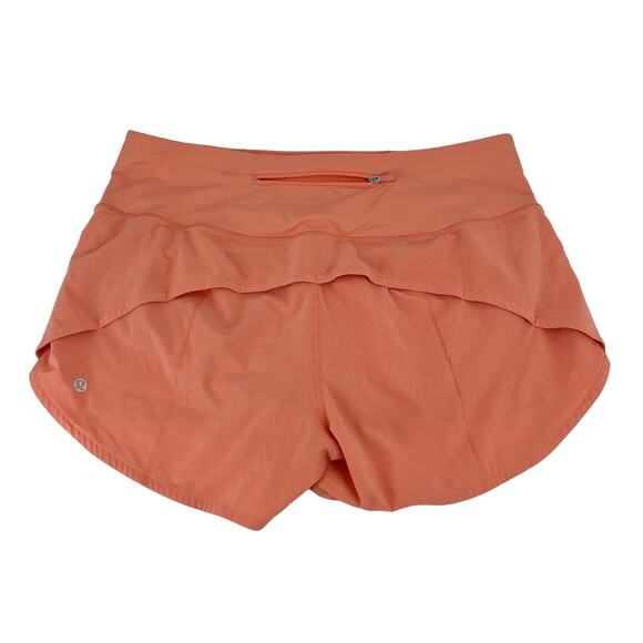 LULULEMON Speed Up LR Short 2.5” Pink Savannah Orange Lined Pocket Running Sz 10 - Picture 4 of 5